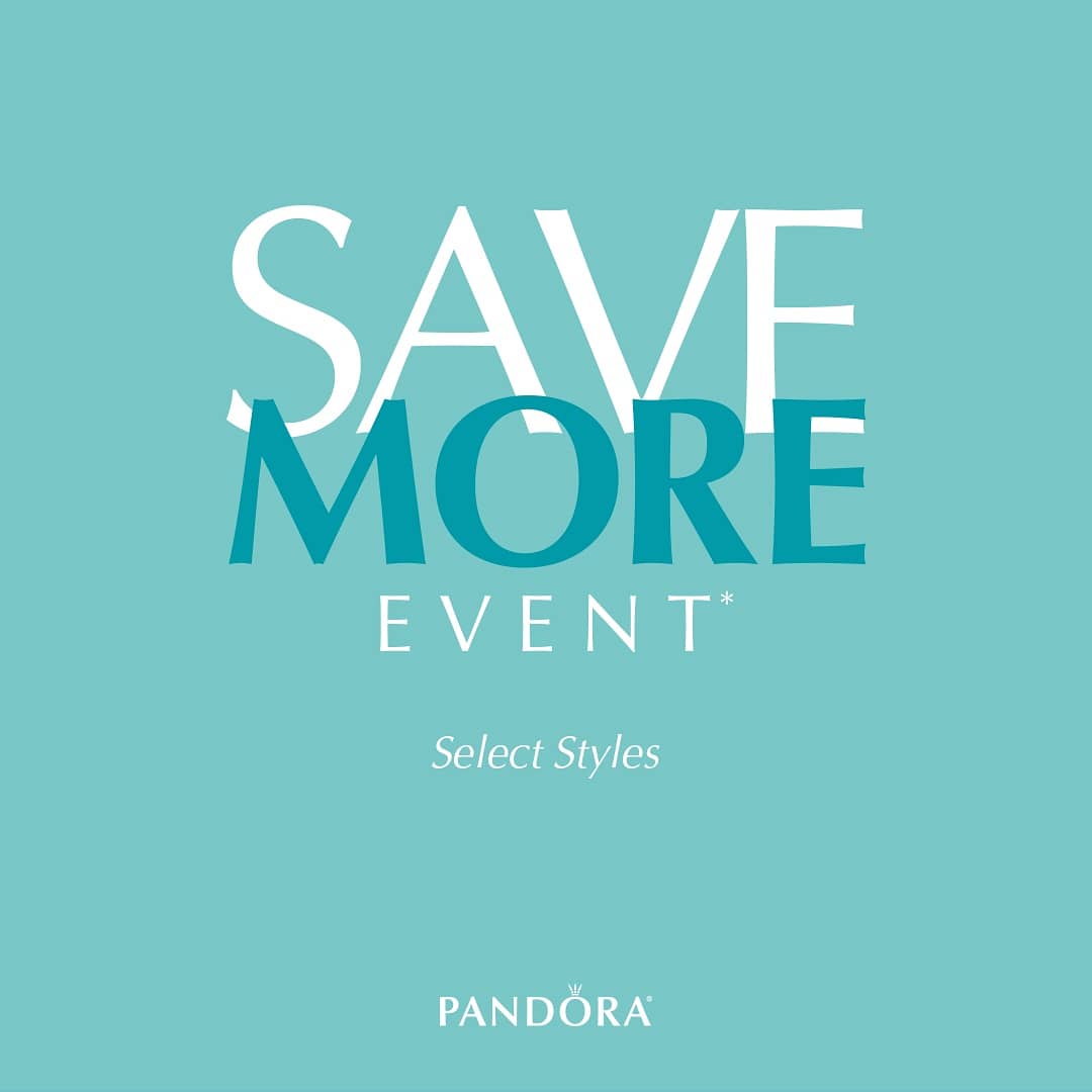 PandoraMidland's tweet image. The Save More Event is here! Today 
through March 25th, save big on select 
must-have PANDORA styles! 
See store for details. #pandorasale