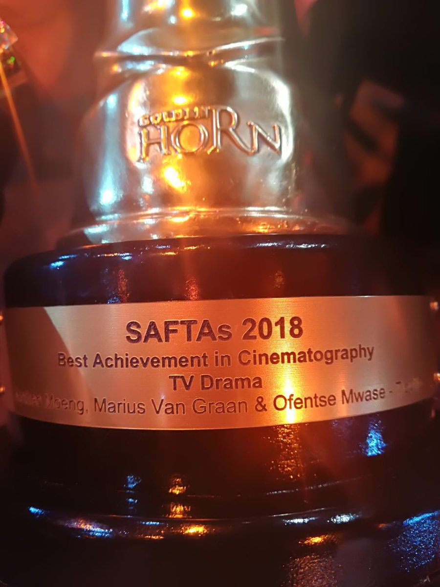 Motheomodaguru's tweet photo. So this happened last night at the @SAFTAS1 . Well done to the 2 people who’s work made this possible. Marius and @unclescrooch. Your work speaks for itself. https://t.co/W5l6OMNkRz