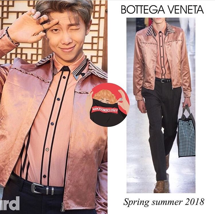 instiz] THERE ARE RUMORS ABOUT RM AND BOTTEGA VENETA GOING AROUND IT  SUITS HIM