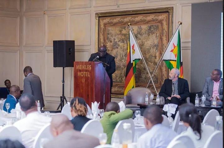 zimsmartcities's tweet photo. Father FIdelis Mukonori speaking during the launch. #zimsmartcities https://t.co/b3bh1APTdm