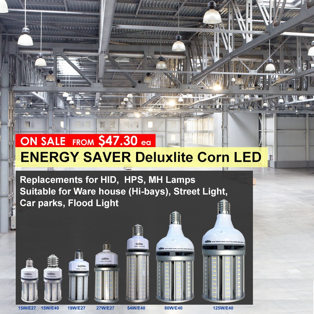 lightonlineshop's tweet photo. Special Discount on Energy Saver Corn LED Lamps! Limited Time Only!
On SALE FROM $47.30 ea
- Replacements for HID, HPS, MH Lamps
- Suitable for Ware house (Hi-bays), Street Light, Car parks, Flood Light
https://t.co/wxchEByQiL
#cornled #ledlights #HIDreplacement #HPS #MH https://t.co/Ez04JCXxRq