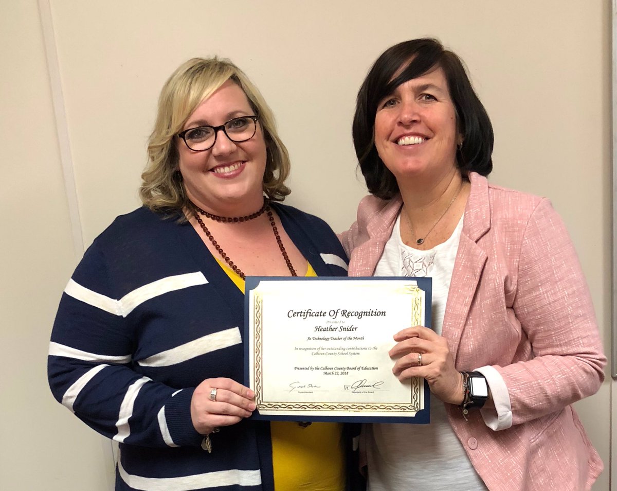 Congratulations Ms. Heather Snider- Technology Teacher of the Month!