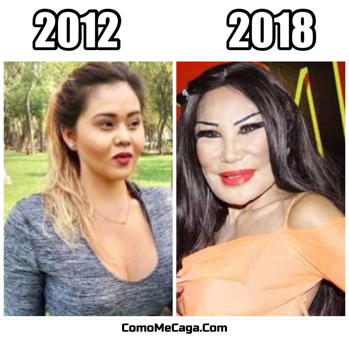 comomecagaofi's tweet photo. Pues nos subimos al #TrenDelMame del #2012vs2018 con el antes y el después de #Gomita o el antes y el después de #LynMay (Como lo quieran ver) https://t.co/0MG2O9hZZN