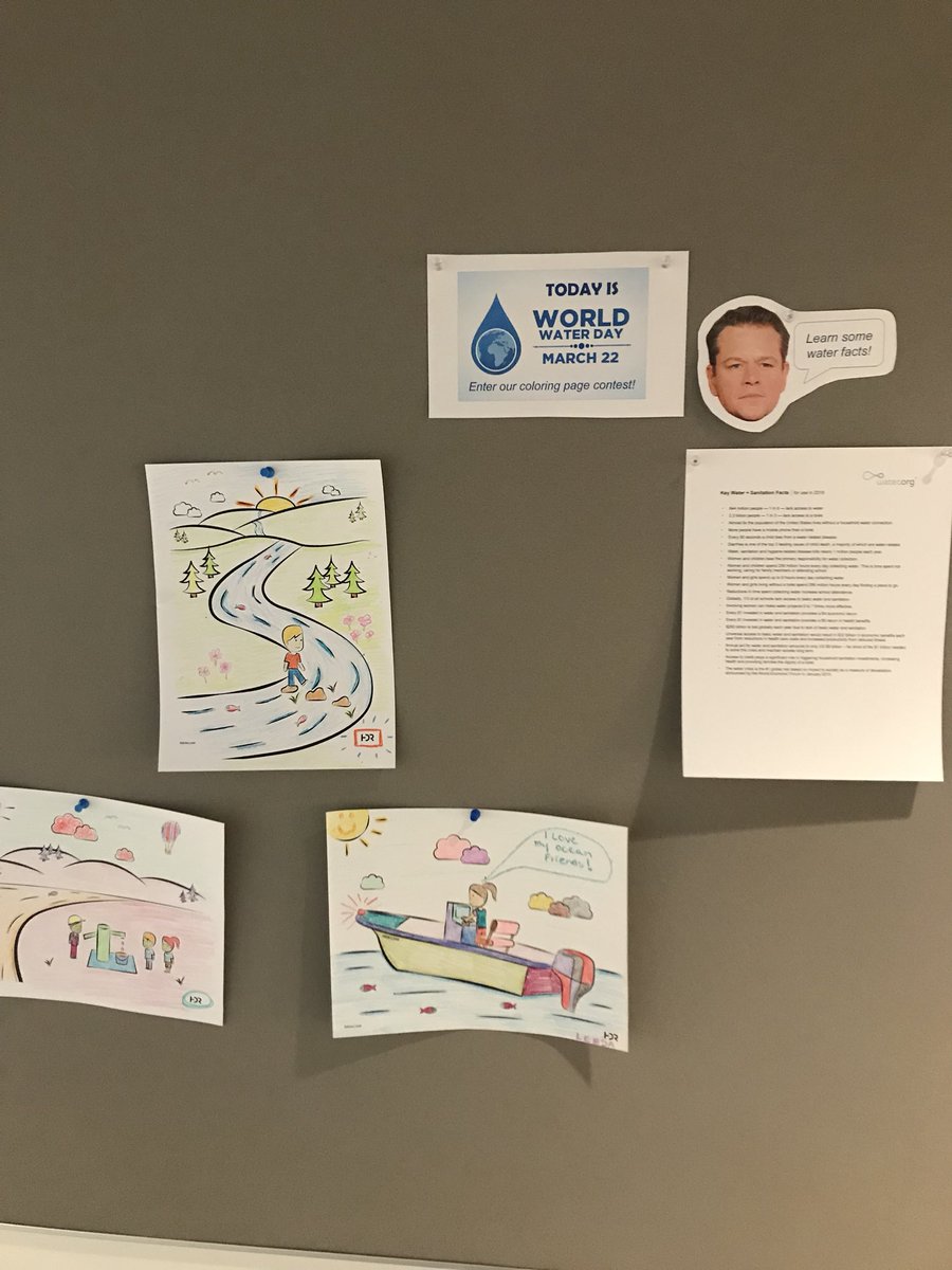 zak_toledo's tweet photo. This is how #HDRoregon celebrated #WorldWaterDay2018 - coloring! With @Water ambassador #mattdamon laying down the facts. That’s #lifeathdr https://t.co/mVkQ6Um20S
