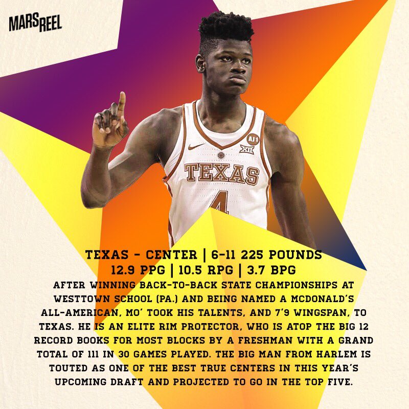 marsreel's tweet image. Mo Bamba is NBA bound! A projected Top 5 pick, where do you think he’ll end up? 🤔 #marsreel #mobamba #nba