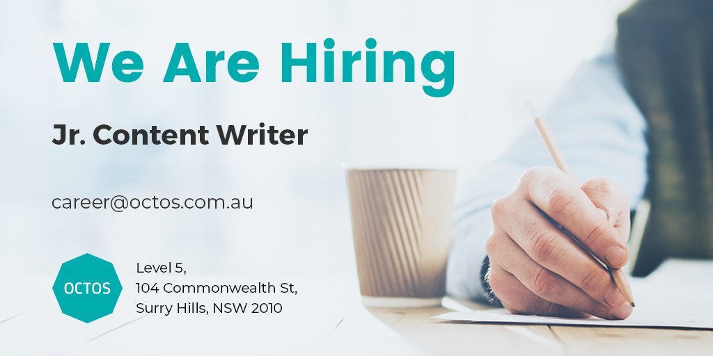 octosau's tweet image. Do you have a flair for writing? We are hiring Jr. Content Writer for full-time basis! #ContentWriterJob