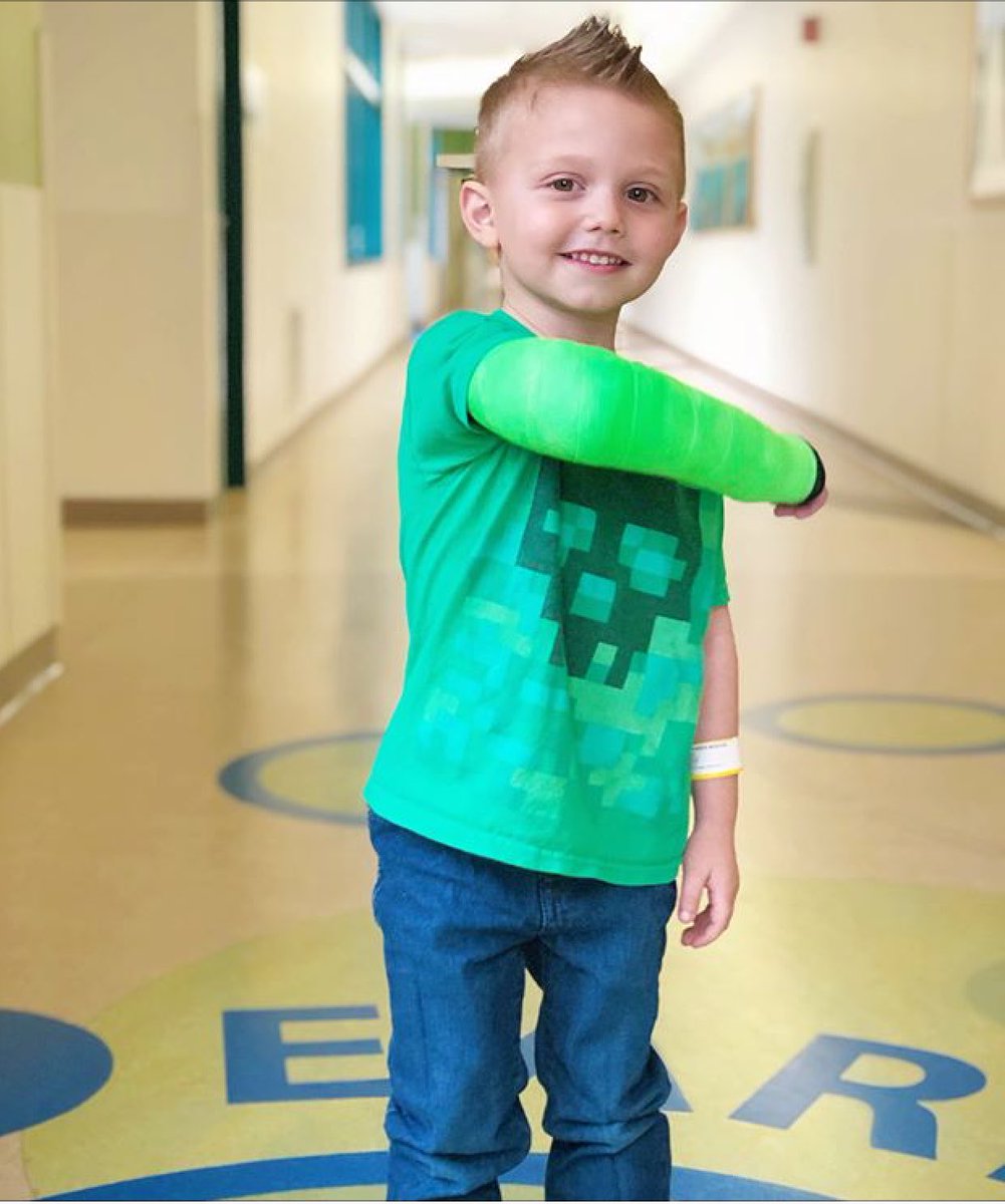 Little buddy broke his arm but he’s super strong about it 😊💕