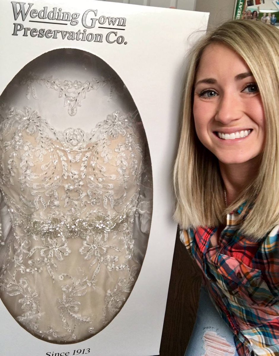 We love to see happy birds with their newly preserved wedding gowns! Learn more about Wedding Dress Preservation today: affordablepreservation.com #WeddingDressPreservation #WeddingGownPreservation #WeddingDressRestoration #WeddingGownRestoration