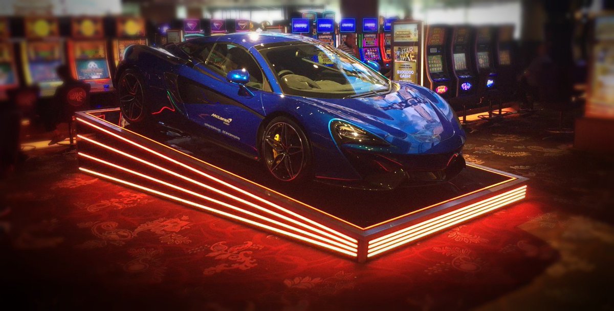 DFProductions's tweet image. Check out this LED promotional display stage we built for @TheStarSydney . If this @McLarenF1 isn't captivating enough, the LED stage changes colour..