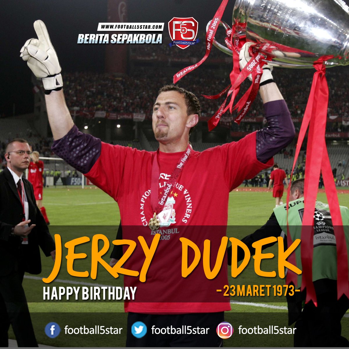 Kalian masih ingat dengan Jerzy Dudek guys? hari ini dia berulang tahun, Happy Birthday Jerzy Dudek 23 Maret1973 
