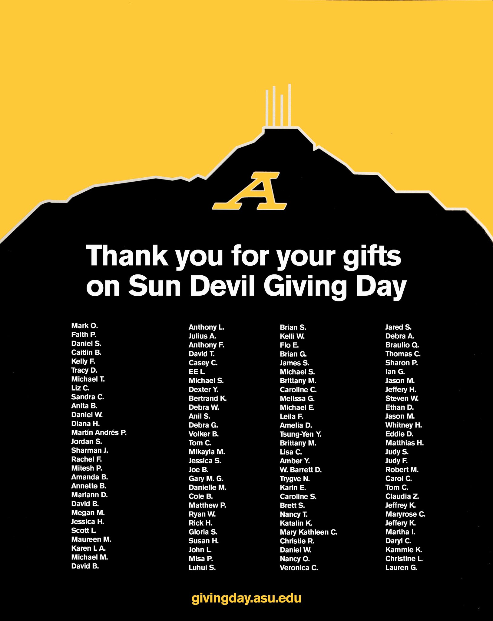 Arizona State University On Twitter Every Gift Matters This Record Sundevilgiving Day Would Not Be Possible Without Your Generous Contribution Thank You Https T Co L944sf6vpe