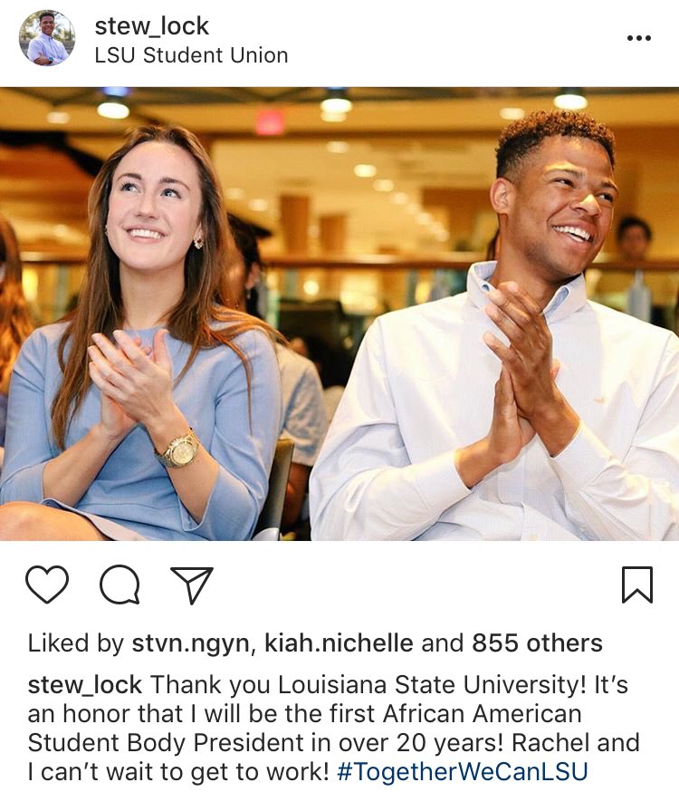 JRBrownSAPro's tweet photo. So excited for #LSU and the great work to come from these students. Stewart will be the first black student body president my alma mater has had in 20+ years!
#BlackExcellence #blackboyjoy #TogetherWeCanLSU #geauxtigers https://t.co/h8qvvqii4J