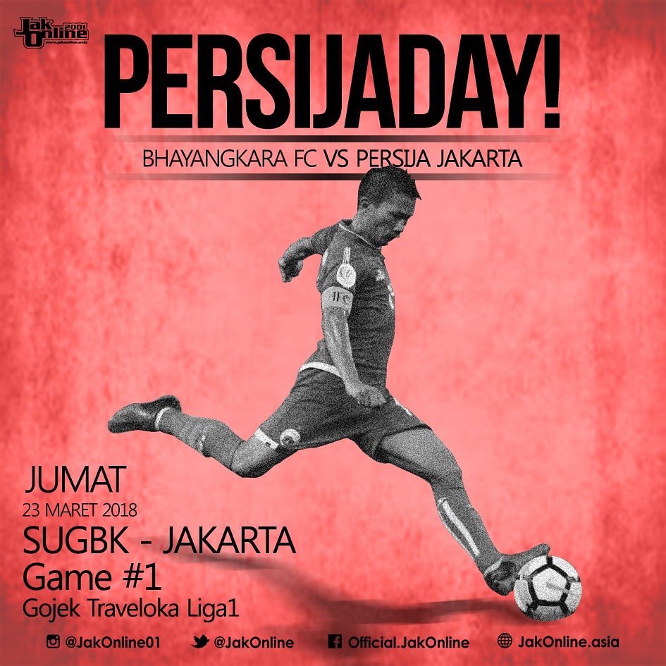 Fanboycrypto0x's tweet photo. Hari ini!
Laga perdana Liga 1 2018
Bhayangkara FC vs Persija Jakarta
Kick off 18.30 wib
SUGBK, Jakarta
LIVE INDOSIAR

#persija
#jakmania
#jakonline
#guepersija
#banggajakmania
#sugbk
#liga12018
#PersijaDay
#UpdateJO
#FotoJO https://t.co/xV2SLD9Vch