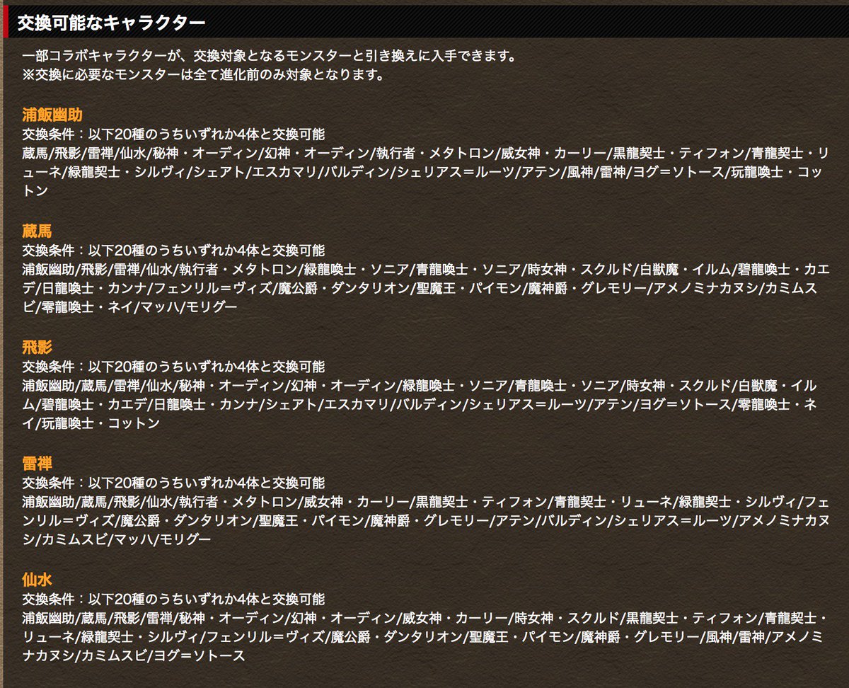 パズドラ攻略 Game8 ハジドラ速報 幽白コラボは 6のみ 6フェス限と交換可能 パズドラ