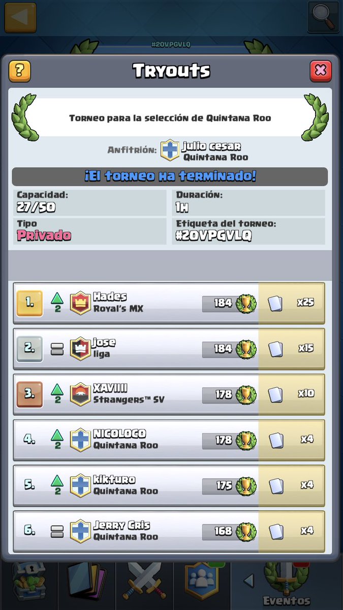 Los primeros 6 pasan a la siguiente ronda de los tryouts. Los que no quedaron no se preocupen habrá 2 torneos más. Esperen noticias. Los 6 primeros favor de mandar MD.