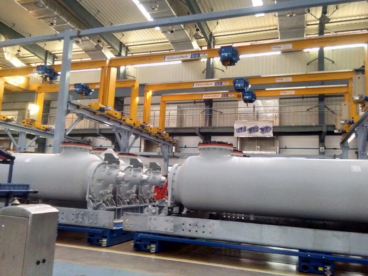 ElectroMech’s crane solutions cater to a diverse cross section of industries.

This photo is a recent installation of 5 nos. ElectroMech cranes in the GIS (Gas Insulated Switchgear) manufacturing plant of a leading MNC in India.

#ElectroMechEverywhere, #GIS