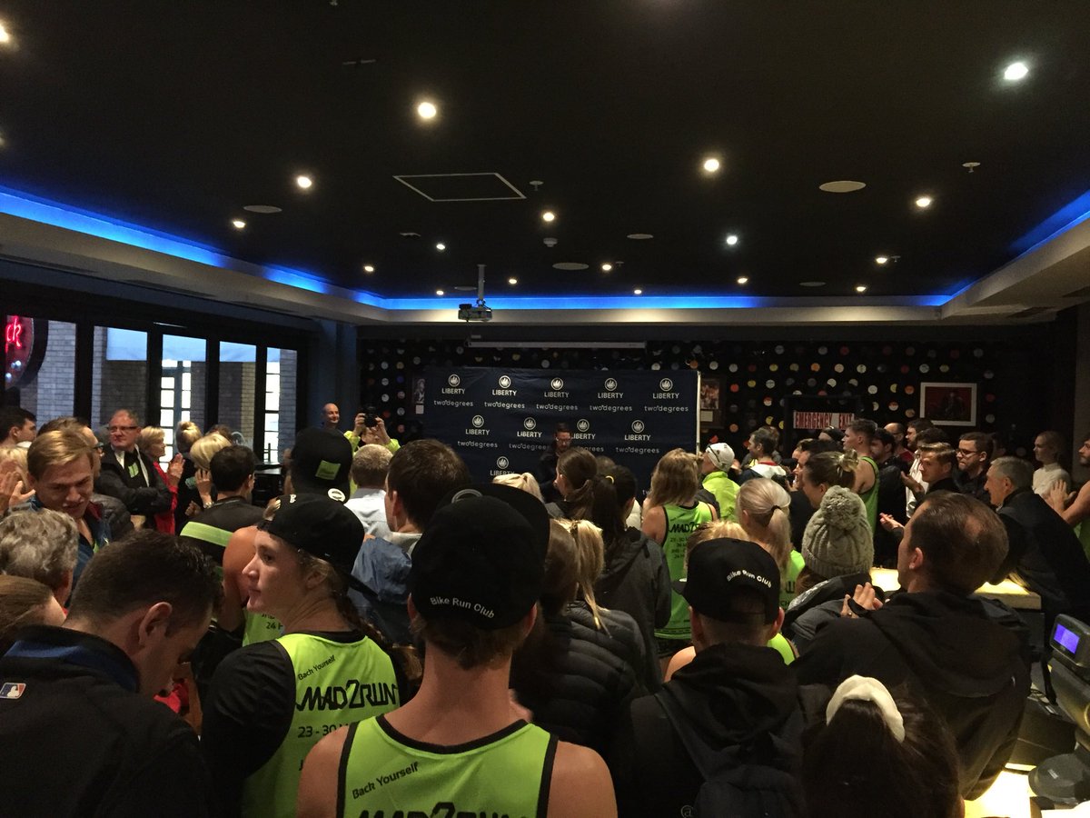 JoshNuttall's tweet photo. Awesome send off from the @GoodThingsGuy as we embark on #MAD2Run 2018! Time to rock and roll! #jointhemovement https://t.co/eSCpS32EvO