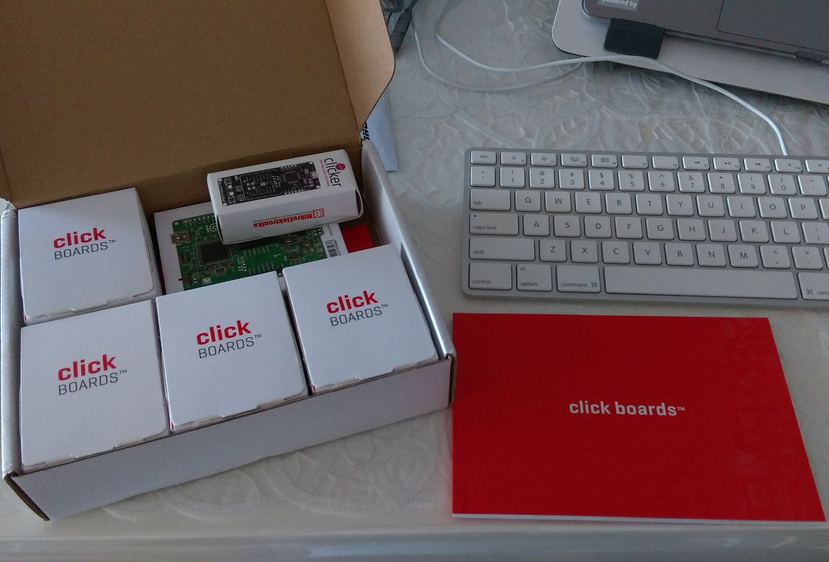 TheN3rdSquad's tweet image. Awesome new surprises from @mikroel! This is so awesome really! Thanks for putting together this free gift (you know who you are)! #mikroelektronika #sensors #clickboards