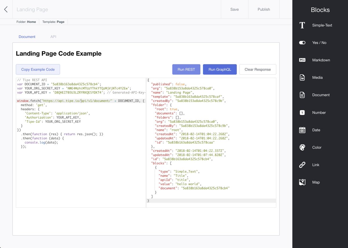 API-first CMS tipe.io 👀