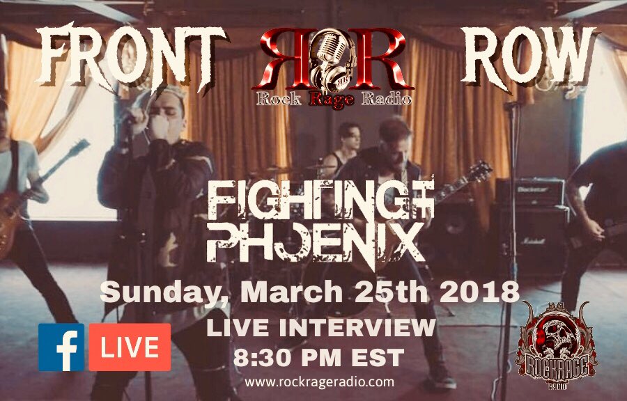 Live Interview and Artist Spotlight, This Sunday March 25th at 8:30 PM EST. Don’t Miss it. <a href="/FTPofficialband/">𝐅𝐈𝐆𝐇𝐓𝐈𝐍𝐆 𝐓𝐇𝐄 𝐏𝐇𝐎𝐄𝐍𝐈𝐗</a> @markwinder8 <a href="/rockrageradioRR/">Rock Rage</a> <a href="/FRONTROWwithMM/">Maniacal Music</a> <a href="/Metal365Radio/">Metal 365 Radio</a> <a href="/wwgiantsband/">We Were Giants</a> @Music2Blogs #LIVE #weReverywhere #Sex #Metal #futureofmusic