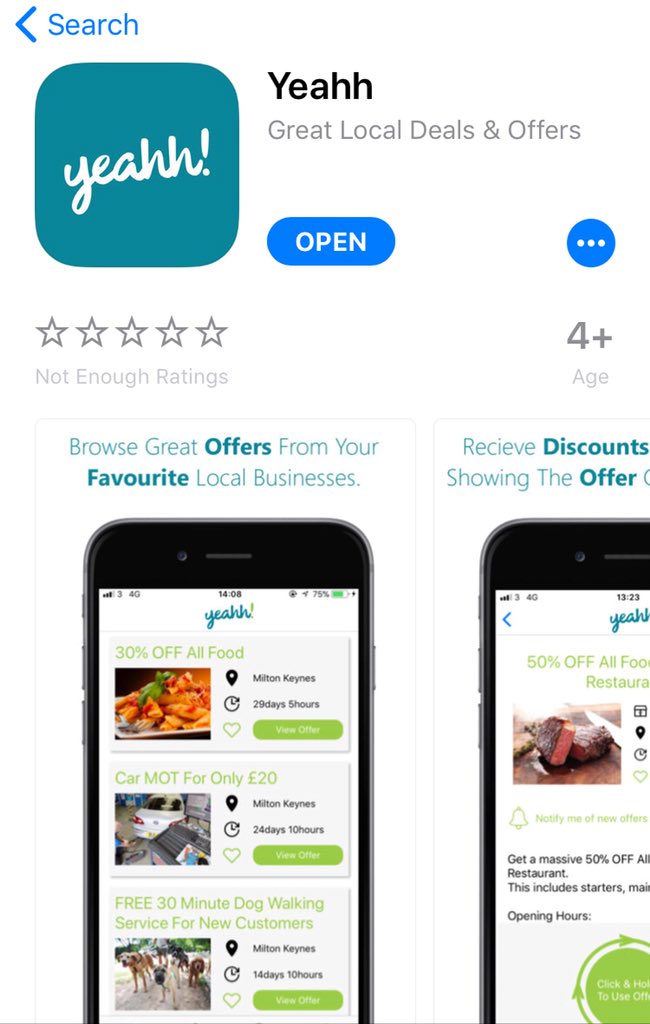 YeahhApp's tweet image. Yeahh App is now LIVE! 
Download the Free app for both iOS &amp;amp; Android. Get instant discounts at your favourite businesses only in Milton Keynes. 

Android: play.google.com/store/apps/det…

iOS: itunes.apple.com/gb/app/yeahh/i…

#miltonkeynes #mk #yeahh #yeahhapp