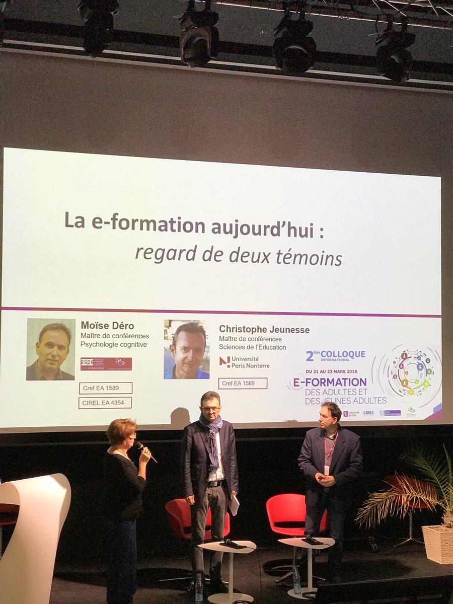 DCgnx's tweet photo. #eForm2018 @sefa_UdL retour des grands témoins @Christophe_22 et M Déro https://t.co/vZCXghhh9m