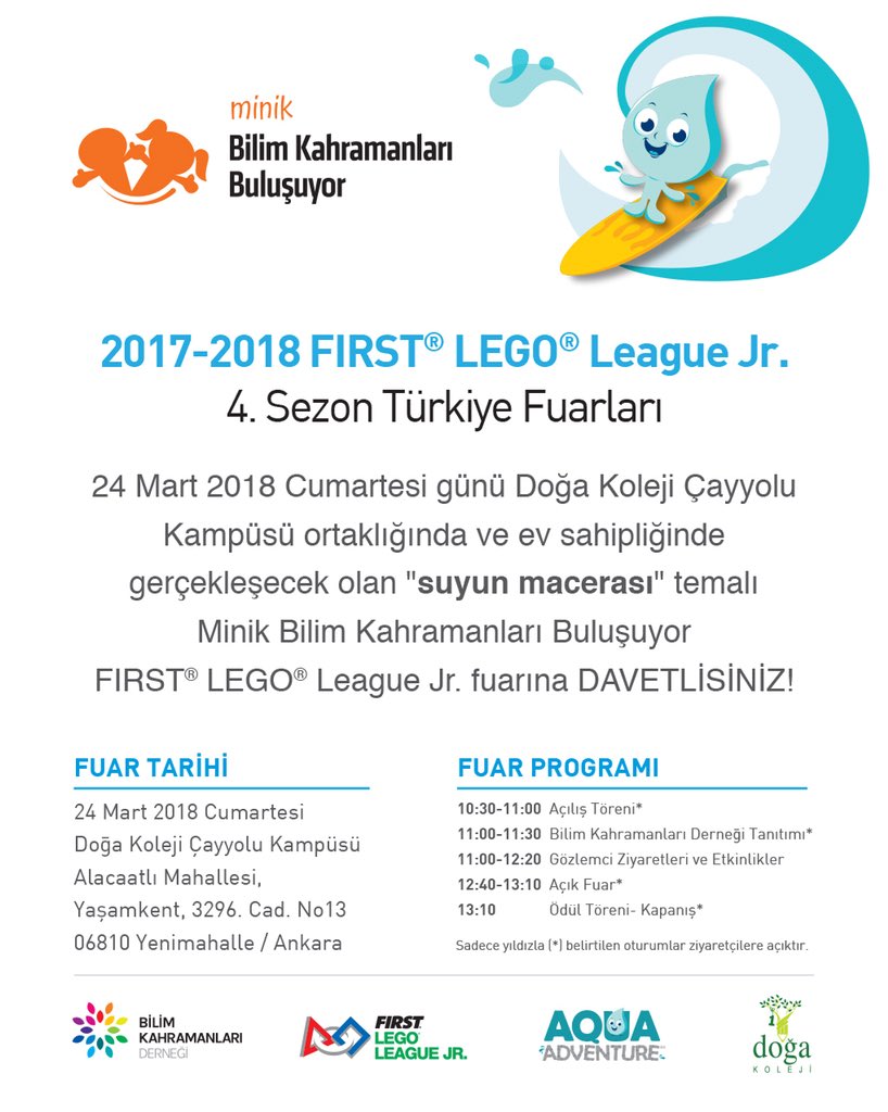 Hakan İnanır (@hakaninanir) on Twitter photo #FLLJr Türkiye 4. Sezon fuarlarının ilkinde, 24 Mart Cumartesi <a href="/DogaOkullari/">Doğa Koleji</a> Ankara Çayyolu kampüsümüzde bizle ve size projelerini anlatacak birbirinden harika çocuklarla birlikte olmaktan, doyasıya eğlenmekten başka yapabileceğiniz daha iyi birşey var mı? :) #dogatech #FLLJr Türkiye 4. Sezon fuarlarının ilkinde, 24 Mart Cumartesi <a href="/DogaOkullari/">Doğa Koleji</a> Ankara Çayyolu kampüsümüzde bizle ve size projelerini anlatacak birbirinden harika çocuklarla birlikte olmaktan, doyasıya eğlenmekten başka yapabileceğiniz daha iyi birşey var mı? :) #dogatech