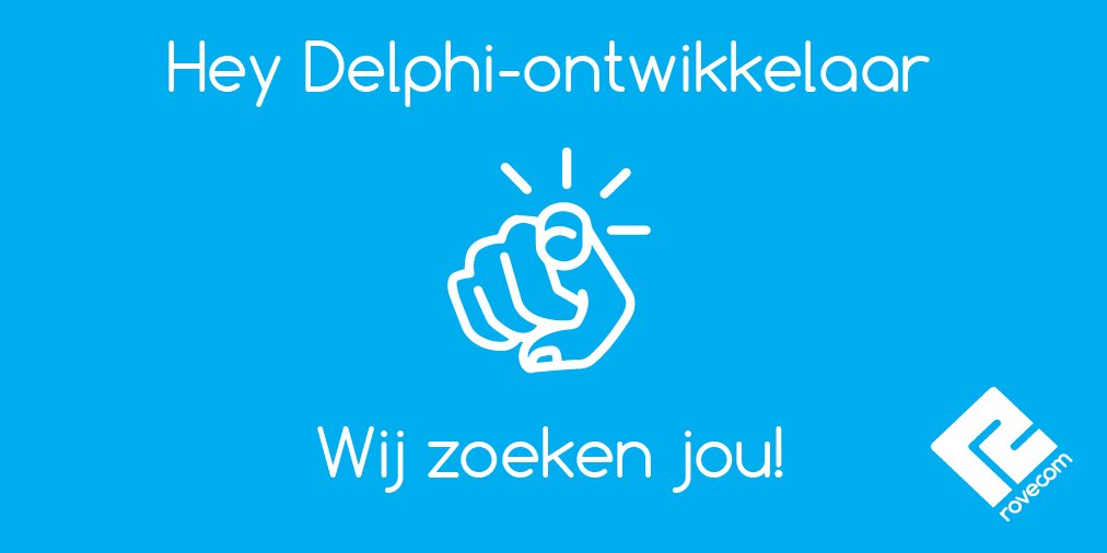 RovecomA_F's tweet image. Vacature-alert! Delphi-ontwikkelaar gezocht in Hoogeveen. Delen wordt gewaardeerd #vacature #delphi #ontwikkelaar #hoogeveen ow.ly/phDJ30j77f1
