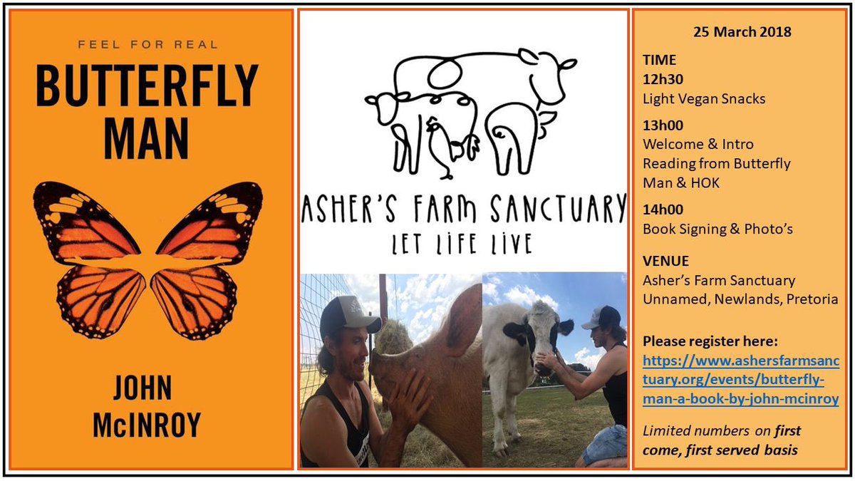 Join us this Sunday in celebration of <a href="/johnmcinroy/">John McInroy</a>’s new book, #ButterflyMan