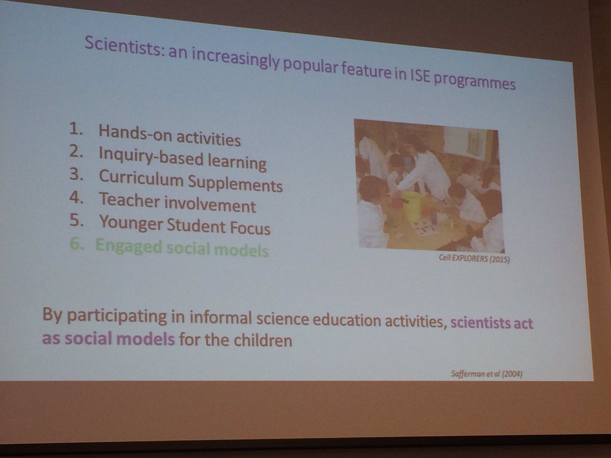 Cellexplorers's tweet photo. .@SarahLRCarroll is talking about us and her study on the impact of scientist demonstrators on children self-efficacy! #gosarah #believeinscience #npse2018 https://t.co/bNHciIC56h