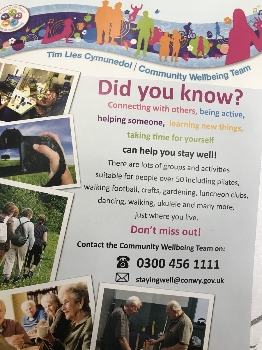 Just about to speak on Health &amp; Fitness in the over 50’s @ Community Wellbeing Team Awareness Morning.
#conwywellbeingteam #exerciseworks! <a href="/talkolderpeople/">Older People’s Commissioner for Wales</a> <a href="/CSPWales/">CSP Wales</a>