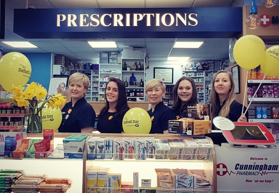 cunningpharm's tweet photo. Today, March 23rd is DAFFODIL DAY!

Did you know, 40,000 people in Ireland will hear the words "you have cancer" this year?!

Please support by buying a daffodil this year.

Call into us today to pick up your daffodil!

09064 77739 Dublin Road | 09064 90242 Monksland https://t.co/tuh2AHXzVK