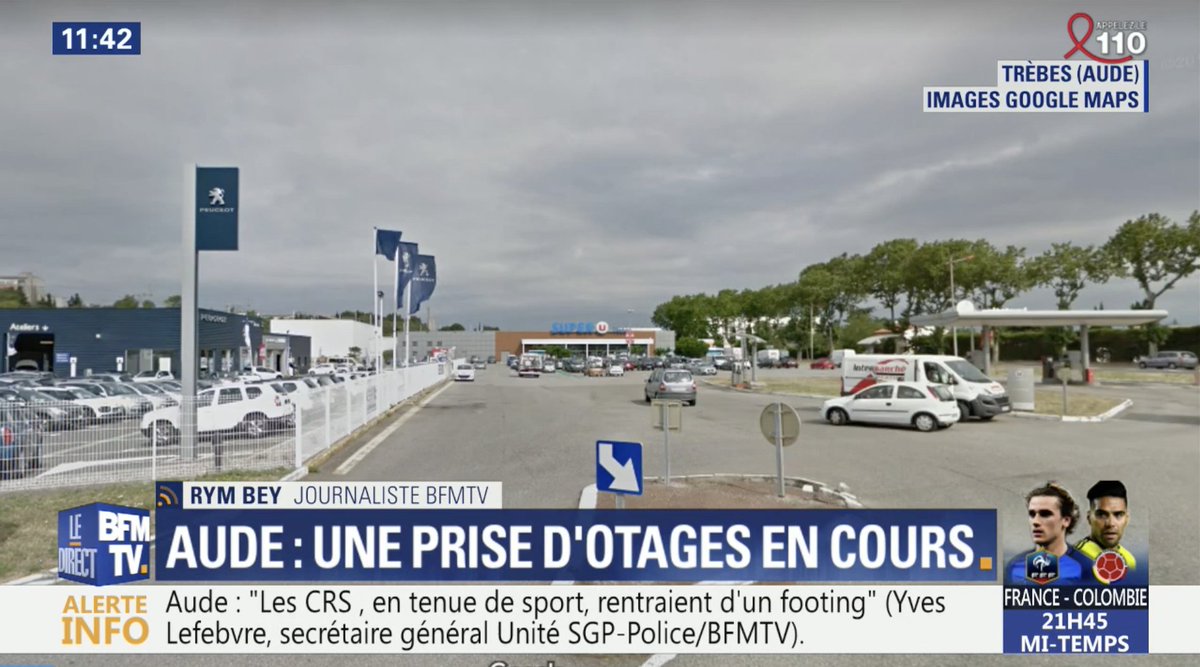 Posible ALLAHU AKBAR en Francia. TIROTEO en SUPERMERCADO