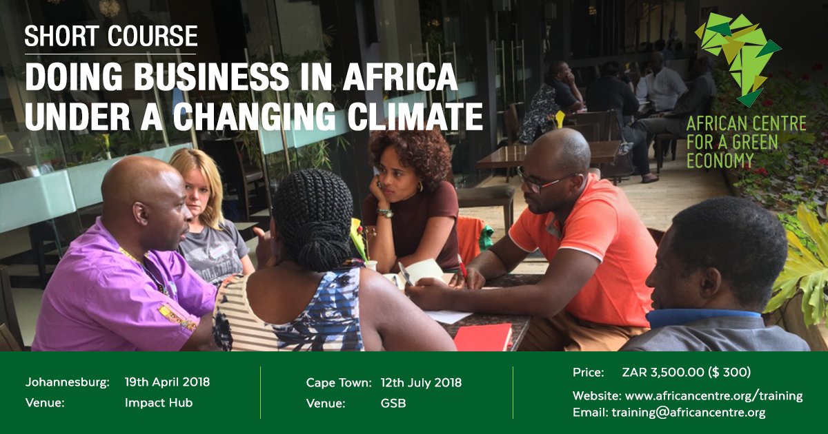 africge's tweet photo. The African Centre introduces a short course on Doing Business in Africa in a changing Climate . Visit https://t.co/pGAWSc3ek0 for more Information. APPLY NOW!! #Sustainability #ClimateChange #BusinessDev #Innovation #GEVoices https://t.co/Gof6L7LGoW