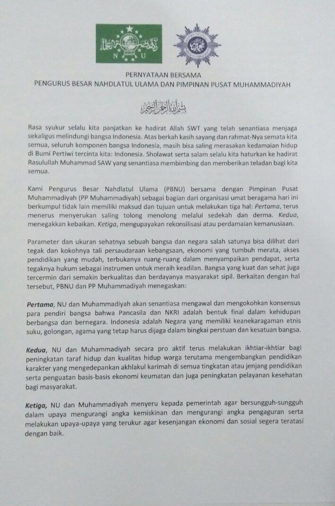 Nahdlatul Ulama tweet media