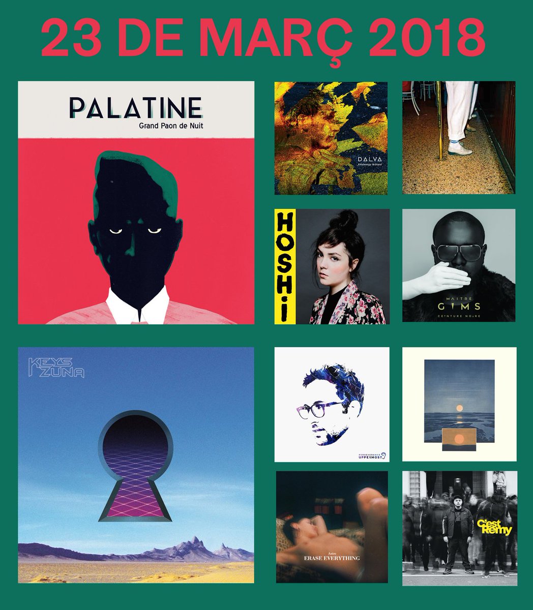 LaFonotecaFR's tweet photo. Eixides de discos a França, hui:
❤️@PalatineMusic 'Grand paon de nuit'
❤️#keyszuna 'Keys Zuna'
+ @HoshiOfficial 'Il suffit d'y croire'
+ @uppermostmusic 'Perseverance'
+ @astresound 'Erase everything EP'
+ @MaitreGims 'Ceinture noire'
I també: #Dalva, #Egyptology, #Drame https://t.co/W3agyOmDrP