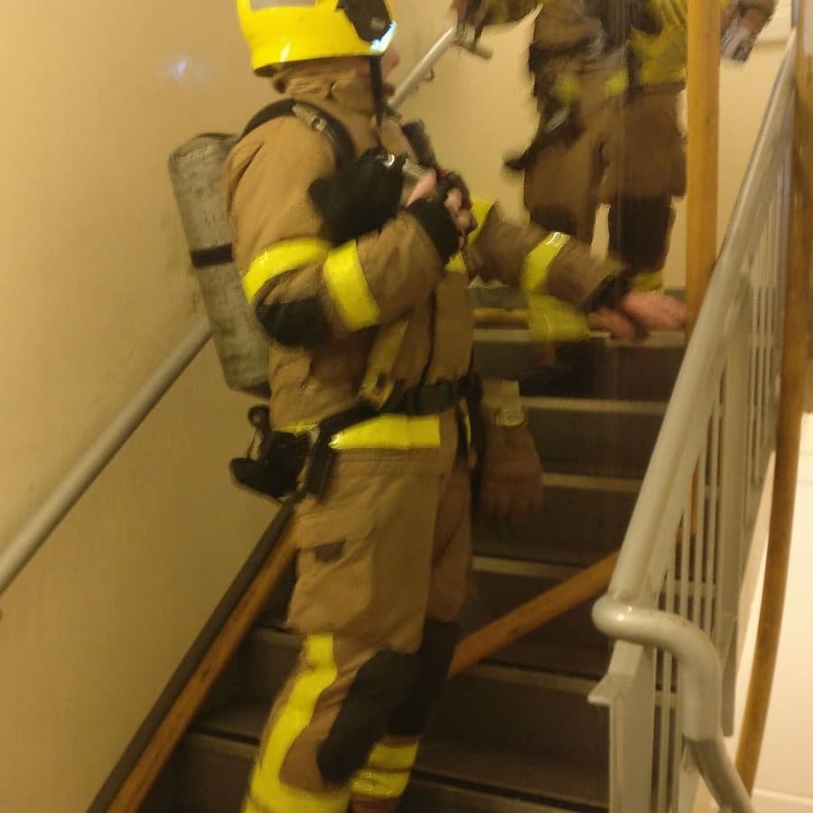 DubFireBrigade's tweet photo. An prompt evacuation at the #BallymunFire helped prevent any injuries to residents. Never delay if you hear a fire alarm #Dublin #fire #Ballymun https://t.co/EhPr7iszGB