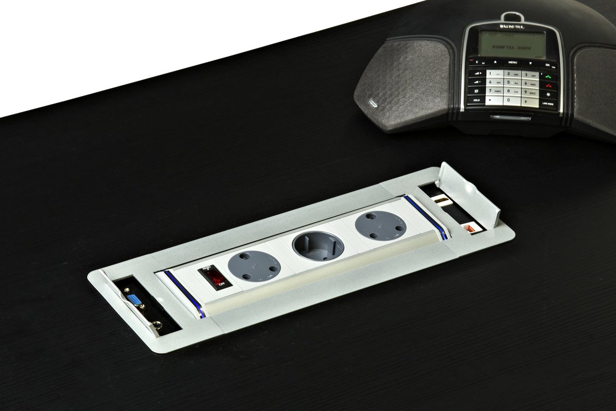 PowerLogicSA's tweet image. This #Boardroom connectivity solution requires just one touch to rotate the unit revealing power and data outlets.

Find out more by contact your local #Distributor or #PowerLogicSA directly. 

bit.ly/2sBewWB