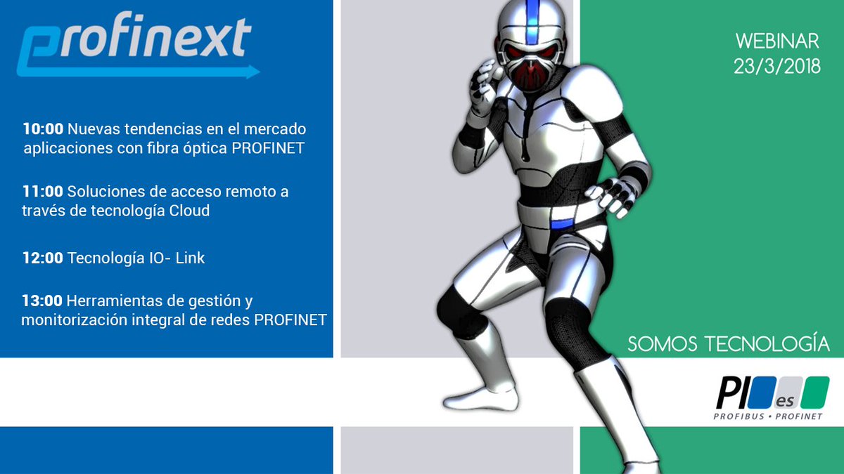 PROFIBUS_ESP's tweet image. Hoy empezamos nuestro #PROFINEXT Te lo vas a perder? más info e inscripción a los webinars bit.ly/1Mhr4mj #PROFIBUS #PROFINET #IOLINK