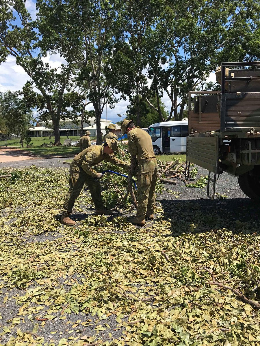 1CSSBAusArmy's tweet photo. Great story in @TheNTNews today on #1CSSB ADJT doing his part for the community. A lot of great work being done at the moment by the Unit’s members for #TCMarcus cleanup - well done and thanks to all involved! @Comd_1st_Bde @comdforcomd https://t.co/IdBt3GVgbQ