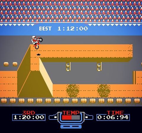 fvideogames71's tweet photo. Excitebike (1984 Famicom). Gameplay #gameplay #screenshot #excite #excitebike #motocross #racing #motobike #famicom #japan #nes #nintendo #nintendogames #nintendofan #8bit #nintendomania #1984 #console #consoles #consolegaming #consolegames #consolegamer #homeconsole https://t.co/tgQuLaZZ7Y