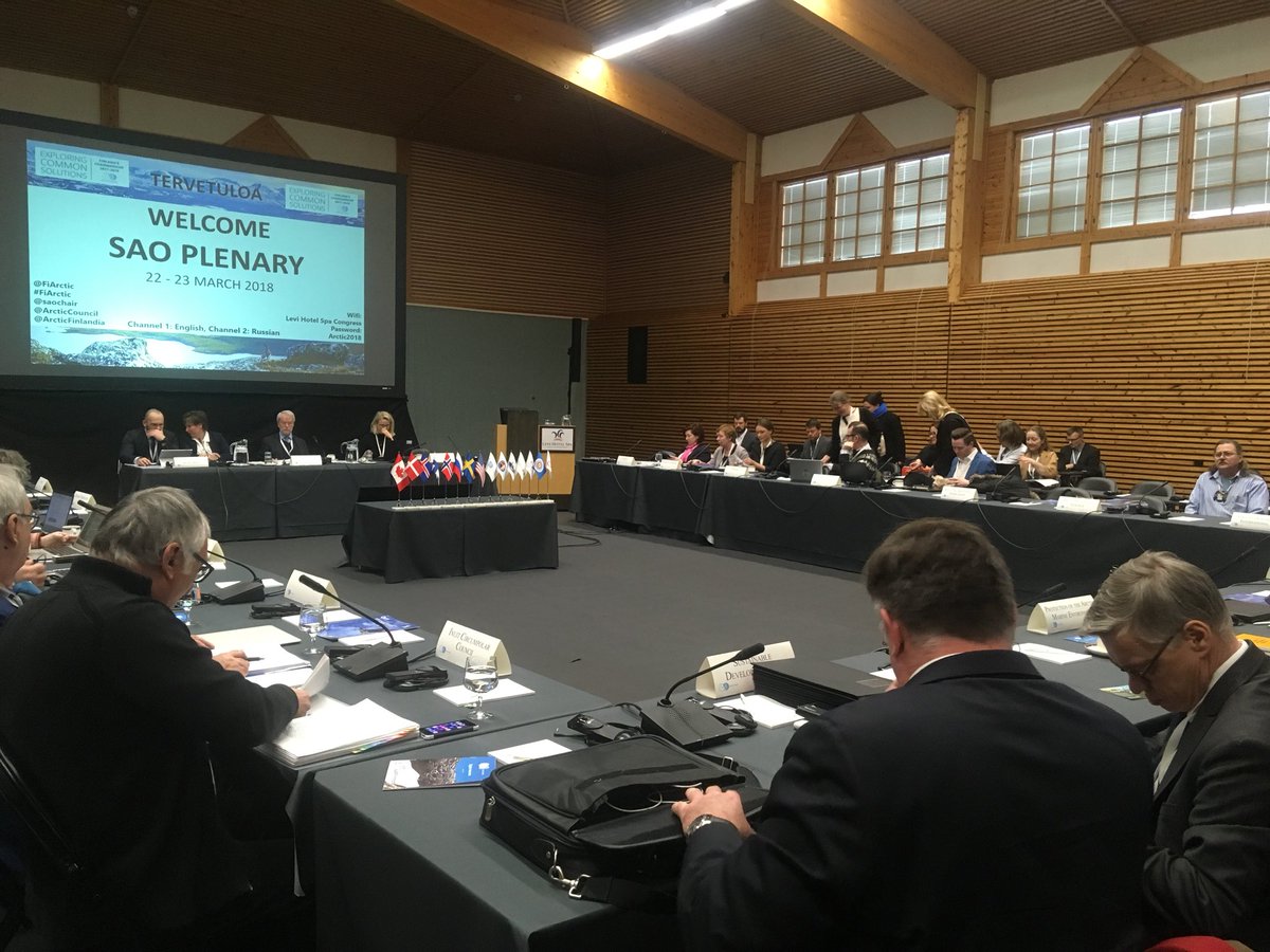 FIArctic's tweet photo. Last day of @ArcticCouncil #SAO meeting, #Levi. Discussions about #connectivity issues & #infrastructure solutions. #Levi @lvmfi @viest_virasto @Ulkoministerio #FIArctic #ArcticSuperWeek https://t.co/YOo1JnmDS7