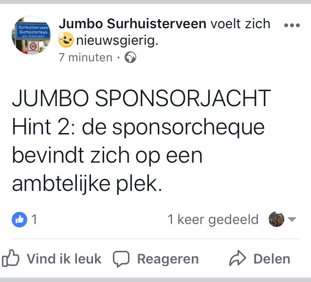 Help ons zoeken!! #sponsoractie #jumbo