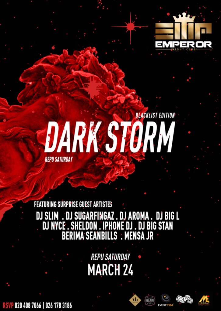 AmeyawDebrah's tweet photo. RepuFriday #Cockaigne
RepuSaturday #Darkstorm
@empnightclub
Featuring celebrity DJ Vyrusky and many guest artists appearances.
Sponsored by Coca Cola
Powered by Twitchouse @twitchouse https://t.co/nxQX8ZnN02