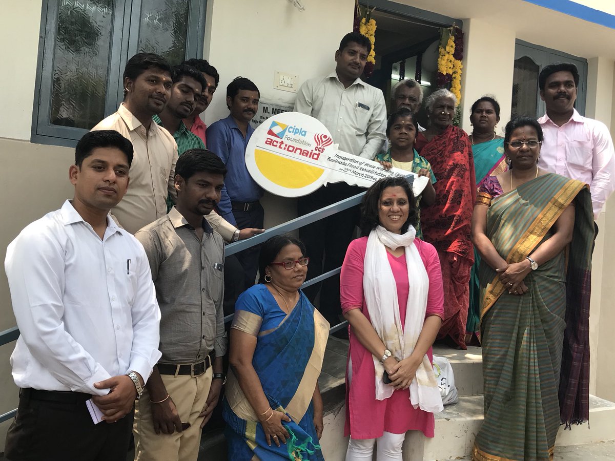 EstherAmanM's tweet photo. Right to be human is denied for the unavailability of basic necessities like shelter. Gratefully acknowledge CIPLA Foundation in partnership with ActionAid and CCS for enabling dignified life for Meena, Ponmari, Raja, Sophia and Revathy with shelter in Tuticorin. https://t.co/BkZdD1jvfd