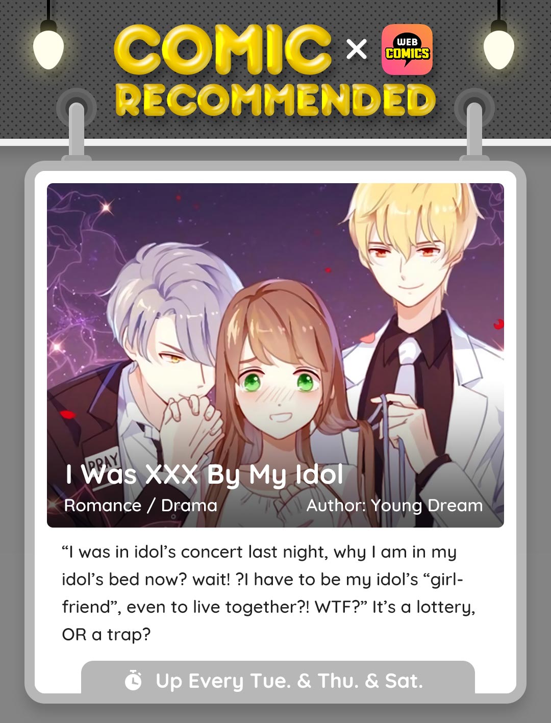 WebComics on X: 【Comic Recommendation】I Was XXX By My Idol  INTRODUCTION:She was asked to break up in her idol's concert. After one  night，she was caught in bed with her idol by a