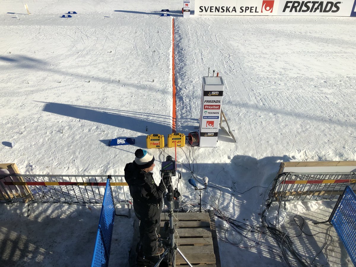 Byske's tweet photo. Idag är det stafetter som gäller under #SkidSM
Målkameran är nu injusterad och kalibrerad.
#SMVeckan #EQTiming https://t.co/AZ3l9JCBCQ