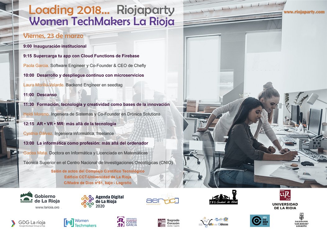 unirioja's tweet photo. ¡Buenos días! Hoy, Jornadas de #Didáctica de la #Lengua y la #Literatura, V Semana de la #IngenieríaIndustria, #Loading2018 @riojaparty @AERTIC, conferencia 'El #Medioambiente en la encrucijada' @AmigosTierraEsp y Curso de #Actualización en #Matemáticas https://t.co/9PHyvgeh85 https://t.co/Cc5lLghyKI