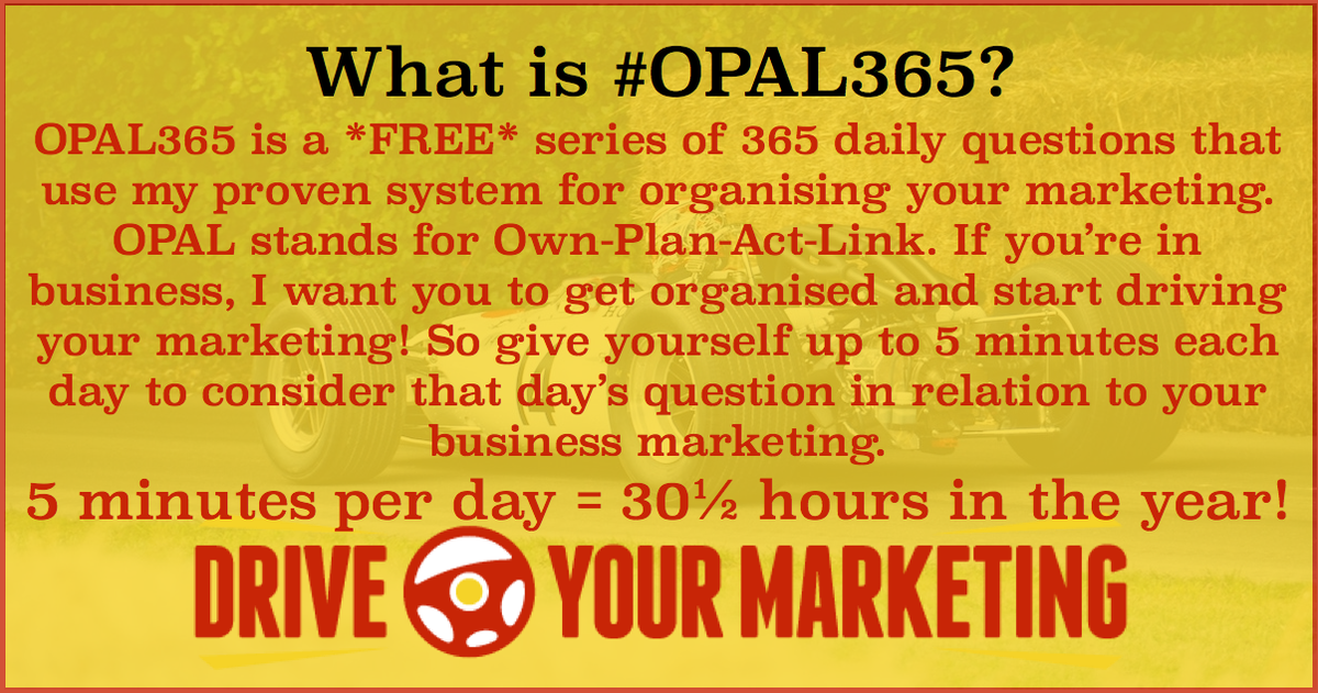 mark3deal's tweet photo. Here's a reminder of why I send out an #OPAL365 tweet about 8am most mornings. It's to give you a brief excuse to think about what you're doing, either to confirm you're doing it or to improve. Answers to the questions are always welcome! 🤔🙂 https://t.co/wzNf9BFM4K https://t.co/1du6kT6hx3