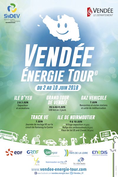 AvereFrance's tweet photo. N'oubliez pas de réserver vos week-ends de juin pour (re)découvrir la #mobilité #électrique au @Vendee_ET ! https://t.co/uz03Lwl1Ft https://t.co/FHNlPmsxvj